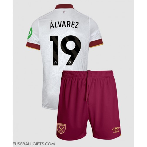 West Ham United Edson Alvarez #19 Fußballbekleidung 3rd trikot Kinder 2024-25 Kurzarm (+ kurze hosen)